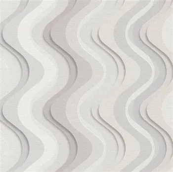 Tapeta Vliesové tapety na zeď vlnovky šedé 37604-3