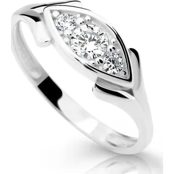 Prsten Zlatý zásnubní prsten DF 2329 se zirkony