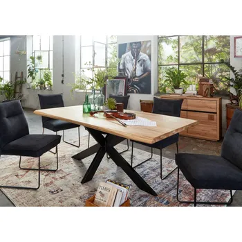 Jídelní stůl Jídelní stůl SEATTLE #01 200x100 křížový rám divoký dub hnědý