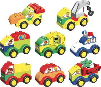 Stavebnice ostatní L-W Toys Junior kostky auta 62 dílků