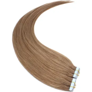 Příčesek 40cm Tape hair / pu extension / Tape IN lidské vlasy remy – světle hnědá
