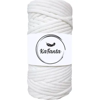 Příze Polyesterová příze plochá 5mm/100m bílá