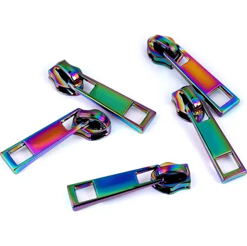 Zip Jezdec ke spirálovým zipům No 6 duhový, barva multikolor