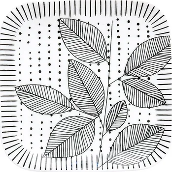 Talíř Easy Life, Itálie Easy Life - Porcelánové talíře Organic v dárkové krabičce 2 ks - 11*11 cm Barva: jako na obrázku