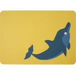 Dětské prostírání s motivem delfína 46x33 cm COPPA KIDS WILDLIFE ASA Selection - žluté