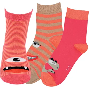 Dětské barevné bavlněné vzorované veselé ponožky RS 35-38 mix - HOLKA