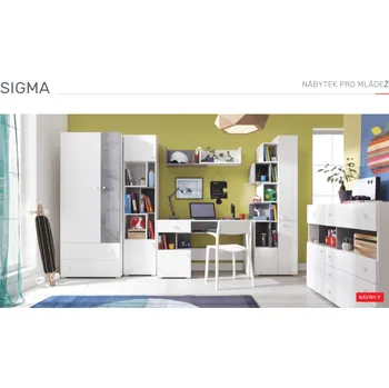 Dětský pokoj Meblar Sestava Sigma F Barva: bílý lux + beton