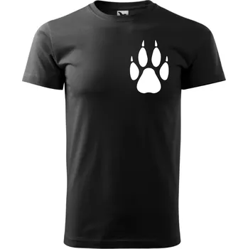 Pánské tričko Pánské tričko - Packa Barva: Černá, Velikost: XL