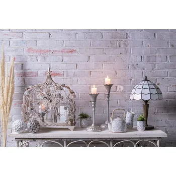 umělá květina Přírodní béžová kytice sušené květy trávy - 90 cm (10ks)