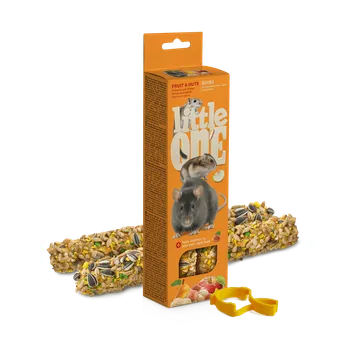 Krmivo pro hlodavce Little One tyčinky s ovocem a ořechy 2 x 60 g