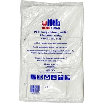 Pracovní zástěra zástěra jednorázová Ulith LDPE 810x1250mm (100 ks/balení)