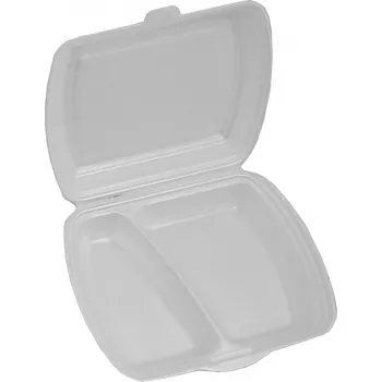 Jednorázové nádobí menubox 2-dílný - XPS bílý (150 ks/balení)