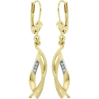 Náušnice Zlatnictví U Kostela Dámské visací náušnice se zirkony 347 Bílý 693574962