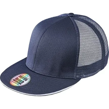 Kšiltovka Daiber - čepice Kšiltovka Pro Cap Mesh 6 Panel rovný kšilt MB6635 Barva: Modrá námořní - Bílá
