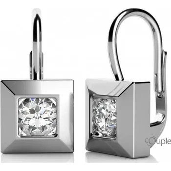 Náušnice Couple, Náušnice Ima II v bílém zlatě se zirkony, 6880202-0-0-1