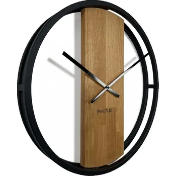 Hodiny Hodiny v kombinaci dřeva a kovu o průměru 50cm