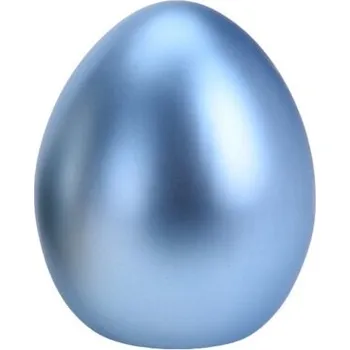 Velikonoční dekorace Keramické vajíčko metalické modré 11x8,6 cm (133054 041 ALX117300 vajíčko modré)