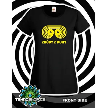 Dámské tričko TEKNOSHOP Zrůdy z Duhy tričko s potiskem dámské XL černé