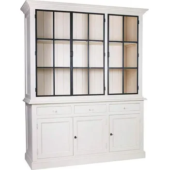 Knihovna Knihovna - příborník D088 Metal Patina povrchu: Antiquaire, Barva povrchu nábytku: Gris