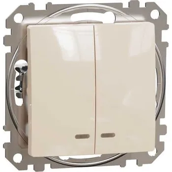 SDD112105L Přepínač sériový ř.5 orientační kontrolka, béžový, Schneider