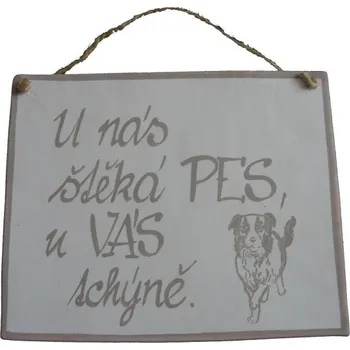 Domovní cedule PSÍ CEDULKA XXL ŠTĚKAJÍCÍ TCHÝNĚ + extra výběr z 4000 produktů