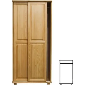 Šatní skříň ImportWorld Šatní skříň z masivu Bohuslav posuvné dveře (Barva dřeva: Borovice)