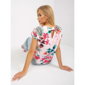 Dámská halenka Dámská halenka s letním vzorem RUE PARIS světle růžová