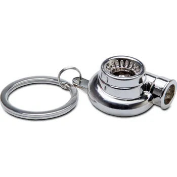 Přívěsek na klíče - turbo, stříbrné