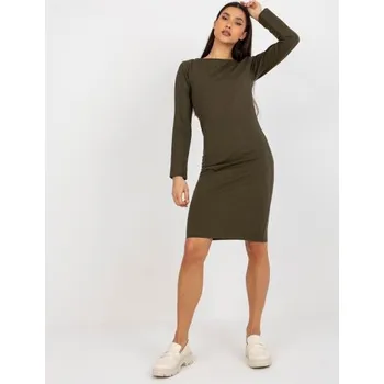 Dámské oblečení Dámské šaty s dlouhým rukávem CHLOE khaki