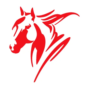 Samolepící dekorace SAMOLEPKA Kůň 097 levá (10 - červená) NA AUTO, NÁLEPKA, FÓLIE, POLEP, TUNING, VLASTNÍ TEXT, TISK, AUTOSAMOLEPKY.cz, POLEPY, OBRÁZEK, LOGO, SAMOLEPKY