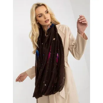 Šála Dámská šála s potiskem ISADORA hnědá