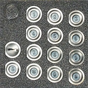 4FN 230 94.2/P Modul kódovače KARAT 4+n s podsvitem se zámkem, antika stříbrná, Tesla Stropkov