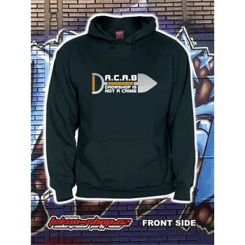 Pánská mikina TEKNOSHOP A.C.A.B. Growshop tekno mikina s kapucí s potiskem S černá