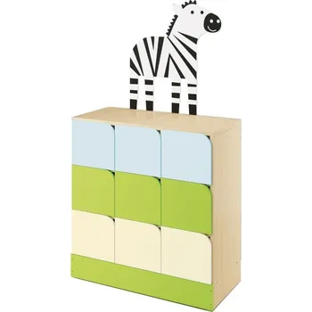 Dětská skříň Skříň s dvířky (zebra, SAFARI)