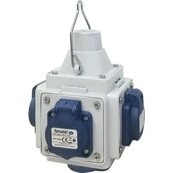Elektrická zásuvka pb150 Zásuvkový box závěsný PowerBOX IP44, 5x230V, Famatel