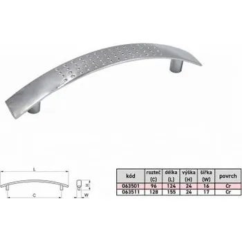Věšák Úchytka PORTOS 96 Cr 063501