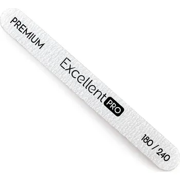 Pilník na nehty Excellent Premium – ROVNÝ 180/240 (jemný pilník, prémiová kvalita) (Jemný pilník na nehty, rovný premium)