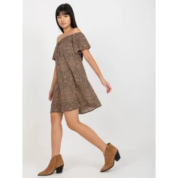 Dámské šaty Dámské šaty se zvířecím vzorem FRESH MADE hnědé