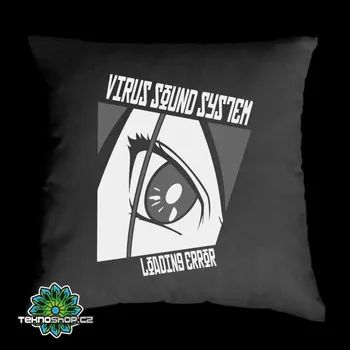 Dekorativní polštářek TEKNOSHOP Virus Sound System Loading Error polštářek s potiskem červený