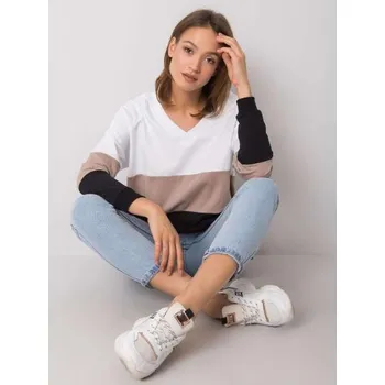 Oblečení a móda Dámská mikina Lotta RUE PARIS černo-béžová