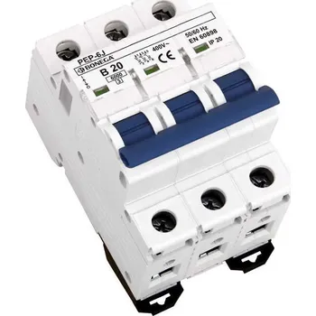 Jistič 02-3020B-PEP-6J Jistič PEP-6J (6 kA) 3P B 20A, Bonega
