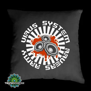 Dekorativní polštářek TEKNOSHOP Virus Sound System Bloody Repro polštářek s potiskem zelený