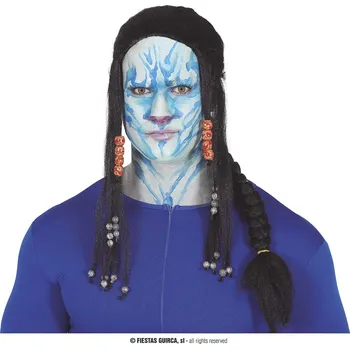 Karnevalová paruka Guirca Fiestas Španělsko Paruka s copánky a šátek