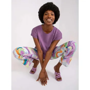 Dámské tričko s kulatým výstřihem Hierro MAYFLIES fialové