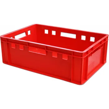 Přepravka na jídlo PETRAplast Přepravka na maso E2 60 x 40 x 20 cm červená