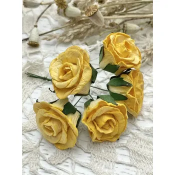 Svatební dekorace Sapaimport Růže poupě žluté