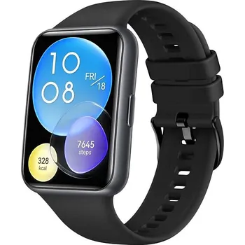 FIXED Silicone Strap pro Huawei Watch FIT2 černý