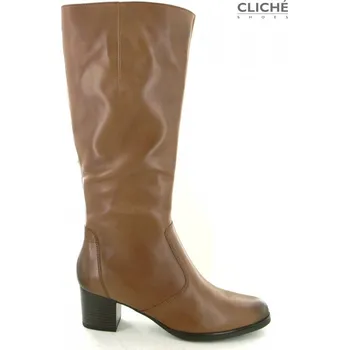 Dámská obuv Hnědé kozačky na podpatku ARA, lýtko L, 12-16910-75, 42, 43 43