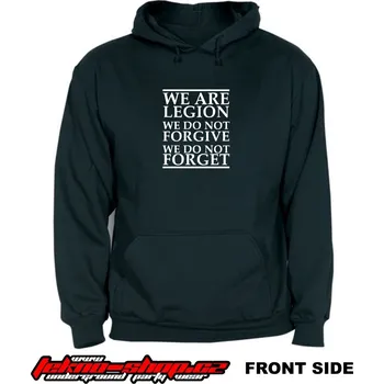 Pánská mikina TEKNOSHOP Anonymous Legion tekno mikina s kapucí s potiskem XXL černá