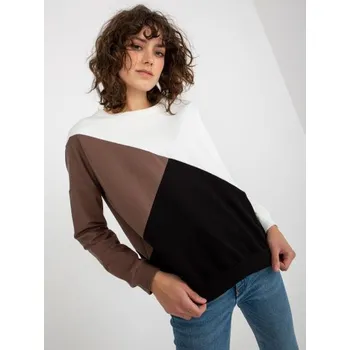 Dámská mikina Dámská halenka bez kapuce ANNA bílo-černá